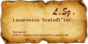 Lazarovics Szalvátor névjegykártya